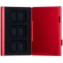 Estuche para tarjetas SD y miniSD Rojo para Canon Ixus 160