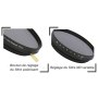 Filtre ND2-ND400 Variable + CPL pour JVC GY-HM250