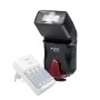 Gloxy 828DFE Slave Flash + Eneloop Battery Charger + 4 AA Batteries for Olympus SP-560 UZ