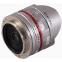 Objectif Samyang 8mm f/2.8 Fish-eye Fuji X argenté