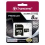Transcend Carte Mémoire MicroSDHC 8GB Classe 10 + adaptateur pour Samsung ST72