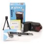 Gloxy 828DFE Slave Flash + Eneloop Battery Charger + 4 AA Batteries for Sony DSC-HX300